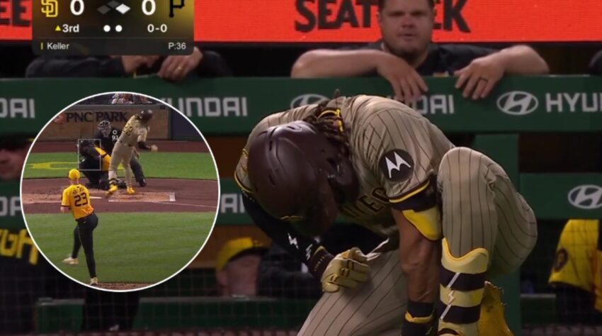 Fernando Tatis Jr. recibe pelotazo en la cabeza durante juego contra Dodgers